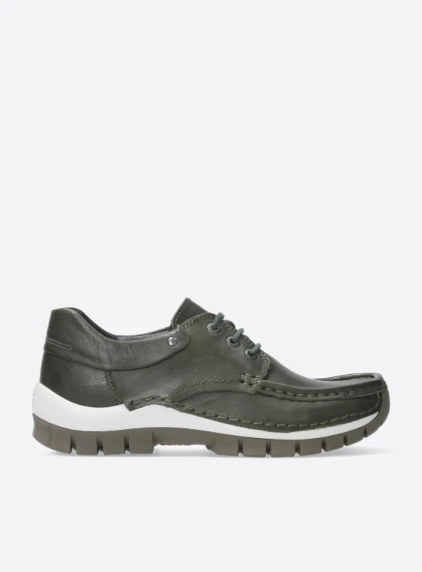 Wolky Fly - cactus leer<DAMES Lage Veterschoenen|Herfst/Winter