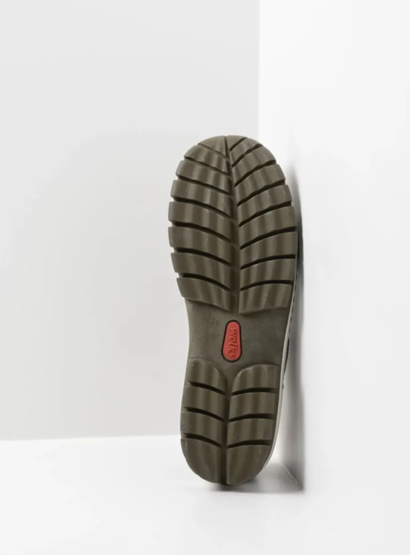 Wolky Fly - cactus leer<DAMES Lage Veterschoenen|Herfst/Winter