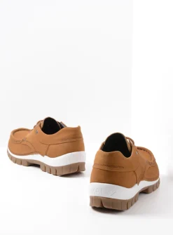 Wolky Fly - cognac nubuck<DAMES Lage Veterschoenen|Herfst/Winter
