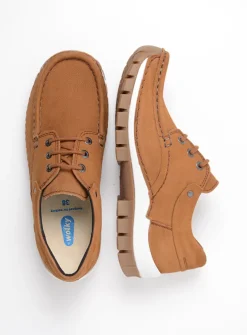 Wolky Fly - cognac nubuck<DAMES Lage Veterschoenen|Herfst/Winter