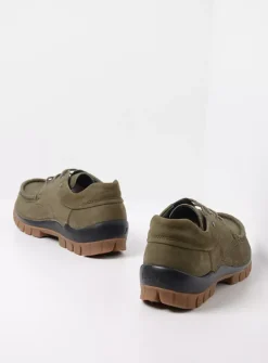 Wolky Fly - pesto groen nubuck<DAMES Lage Veterschoenen|Herfst/Winter