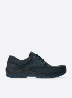 Wolky Fly men - blauw nubuck<Heren Veterschoenen Heren|Comfortschoenen Heren