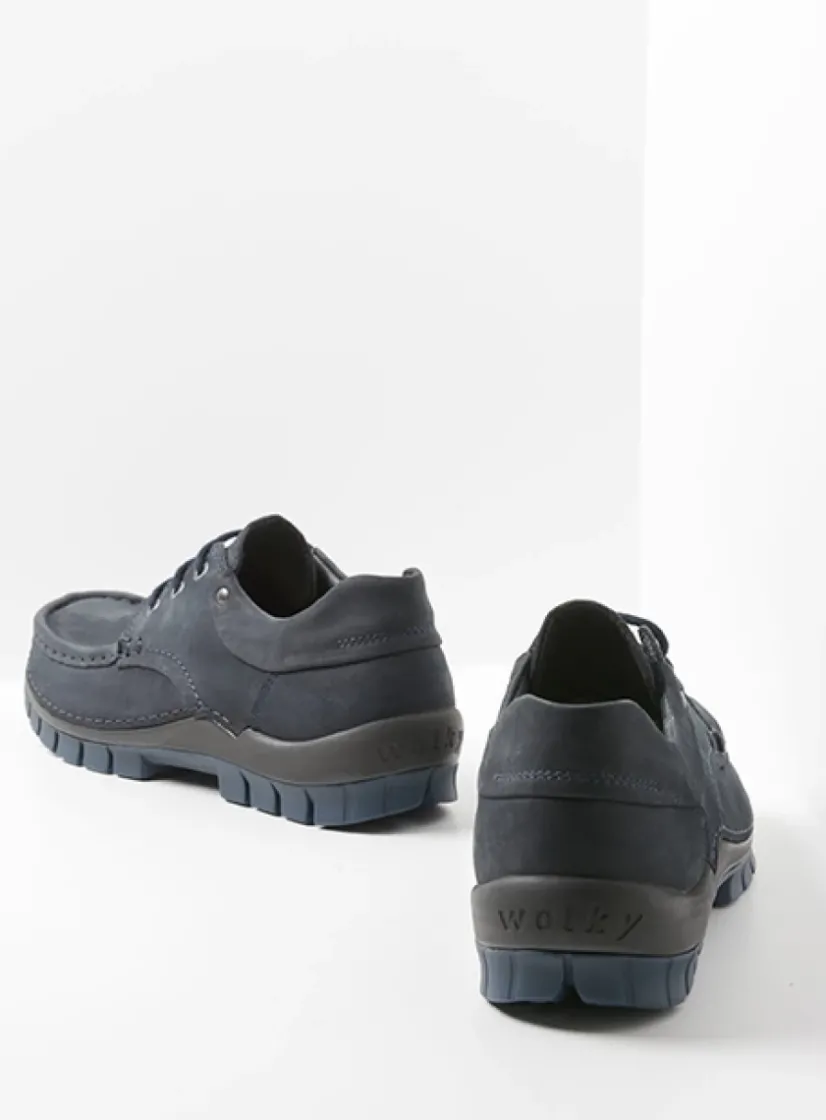 Wolky Fly men - blauw nubuck<Heren Veterschoenen Heren|Comfortschoenen Heren