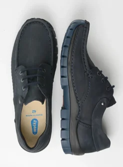 Wolky Fly men - blauw nubuck<Heren Veterschoenen Heren|Comfortschoenen Heren
