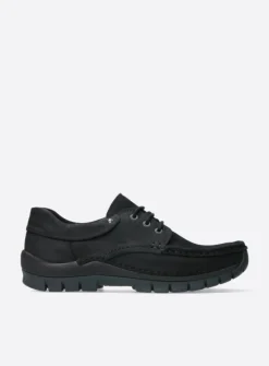 Wolky Fly men - zwart nubuck<Heren Veterschoenen Heren|Comfortschoenen Heren
