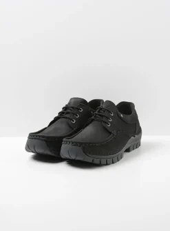 Wolky Fly men - zwart nubuck<Heren Veterschoenen Heren|Comfortschoenen Heren