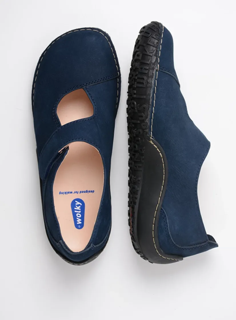 Wolky Fresh - denim nubuck<DAMES Bandschoenen