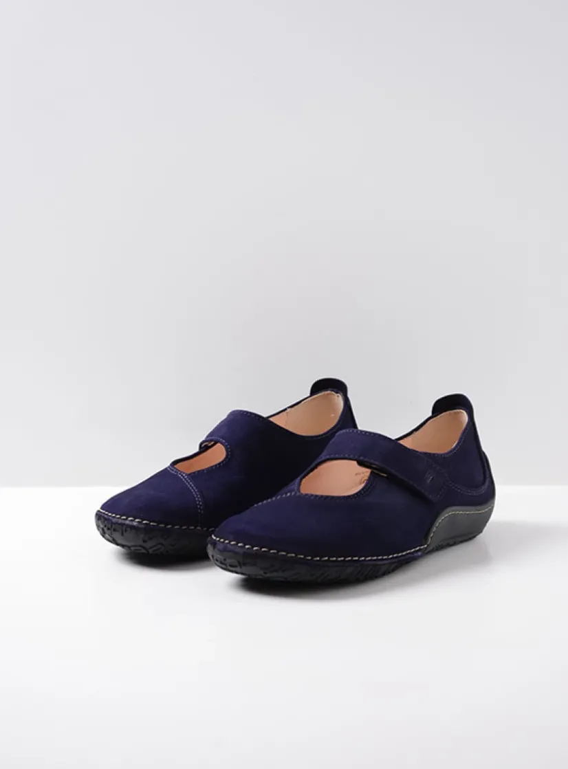 Wolky Fresh - paars nubuck<DAMES Bandschoenen