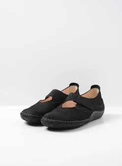 Wolky Fresh - zwart nubuck<DAMES Bandschoenen