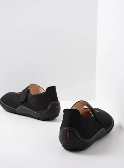 Wolky Fresh - zwart nubuck<DAMES Bandschoenen