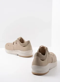 Wolky Galena - beige nubuck<DAMES Lage Veterschoenen|Wandelschoenen