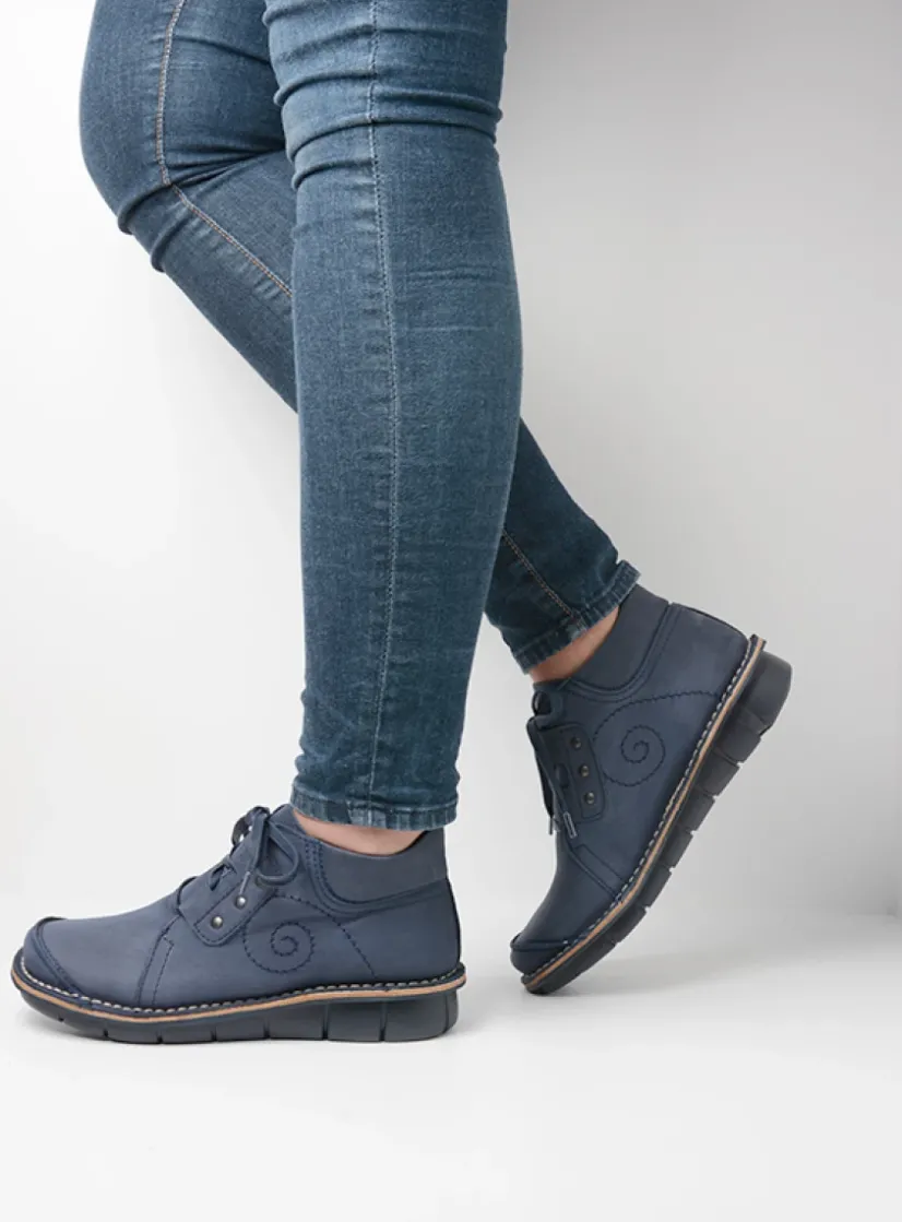 Wolky Gallo - blauw nubuck<DAMES Herfst/Winter