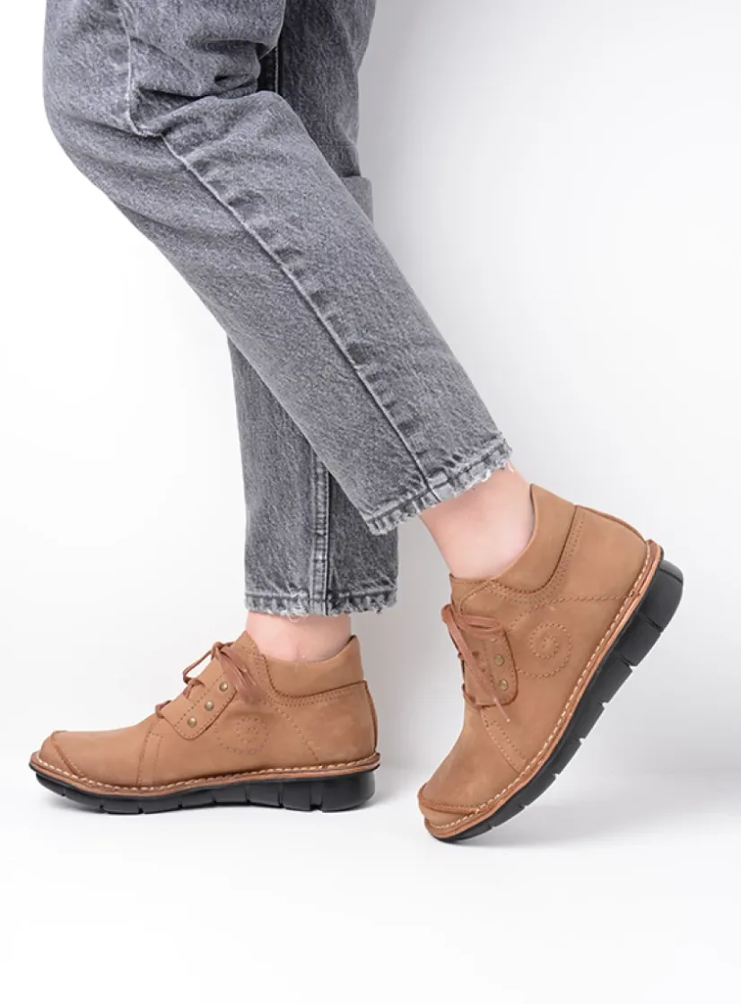 Wolky Gallo - cognac nubuck<DAMES Herfst/Winter