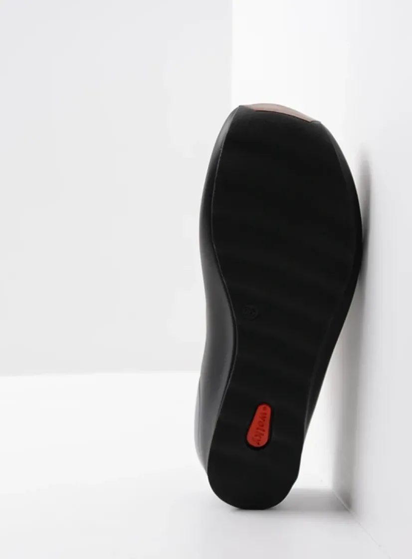 Wolky Go - cognac leer<DAMES Slippers|Klompen