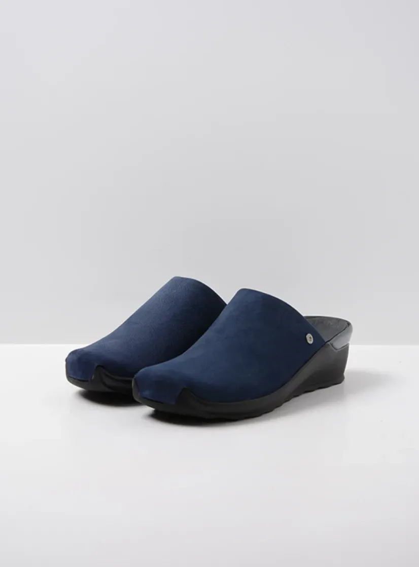 Wolky Go - denim nubuck<DAMES Slippers|Klompen