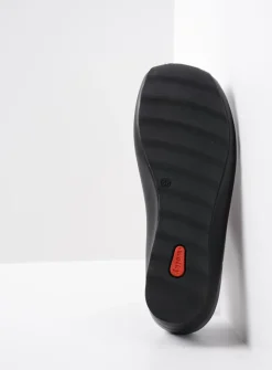 Wolky Go - zwart leer<DAMES Slippers|Klompen