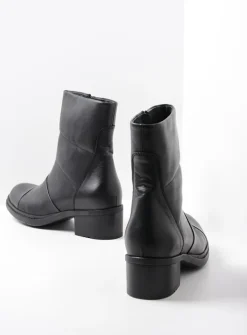 Wolky Hinton - zwart leer<DAMES Halfhoge Laarzen|Herfst/Winter