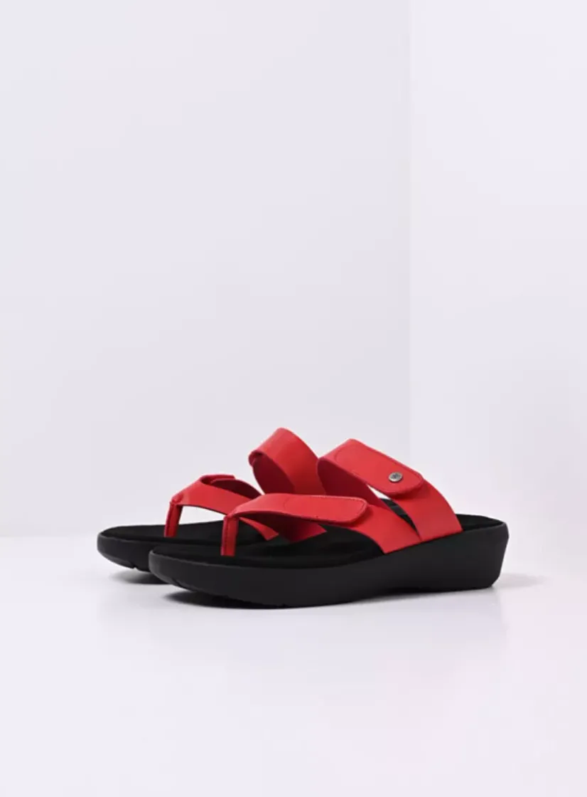 Wolky Hobie - rood biocare<DAMES Slippers