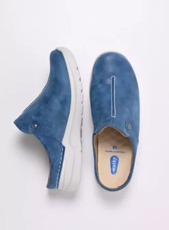 Wolky Holland DB - blauw effectleer<DAMES Slippers|Klompen