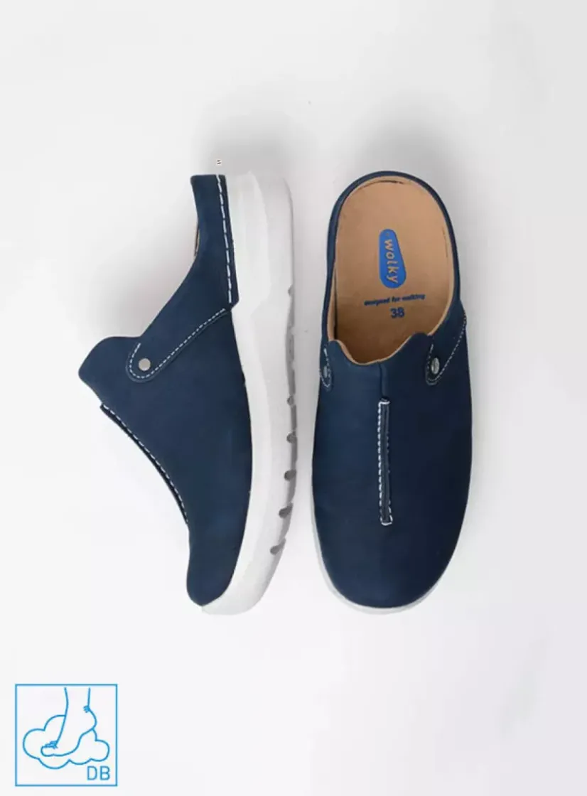 Wolky Holland DB - denim nubuck<DAMES Slippers|Klompen