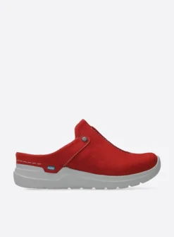 Wolky Holland DB - rood nubuck<DAMES Slippers|Klompen