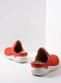 Wolky Holland DB - rood nubuck<DAMES Slippers|Klompen
