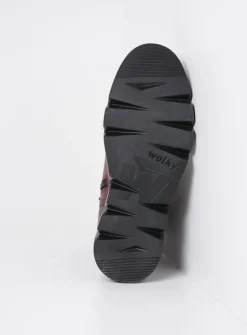 Wolky Hope XW - bordeauxrood leer<DAMES Hoge Veterschoenen|Veterlaarzen
