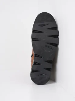 Wolky Hope XW - cognac leer<DAMES Hoge Veterschoenen|Veterlaarzen