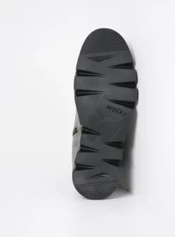 Wolky Hope XW - grijs groen leer<DAMES Hoge Veterschoenen|Veterlaarzen