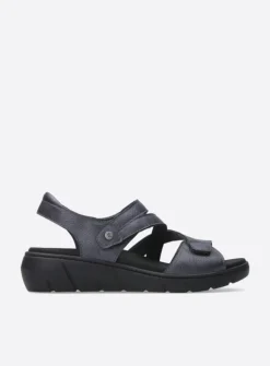 Wolky Ikaria - antraciet leer<DAMES Sandalen