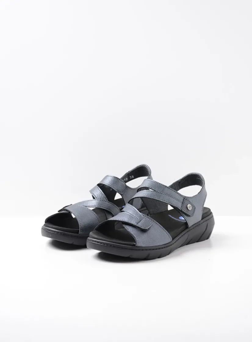 Wolky Ikaria - antraciet leer<DAMES Sandalen