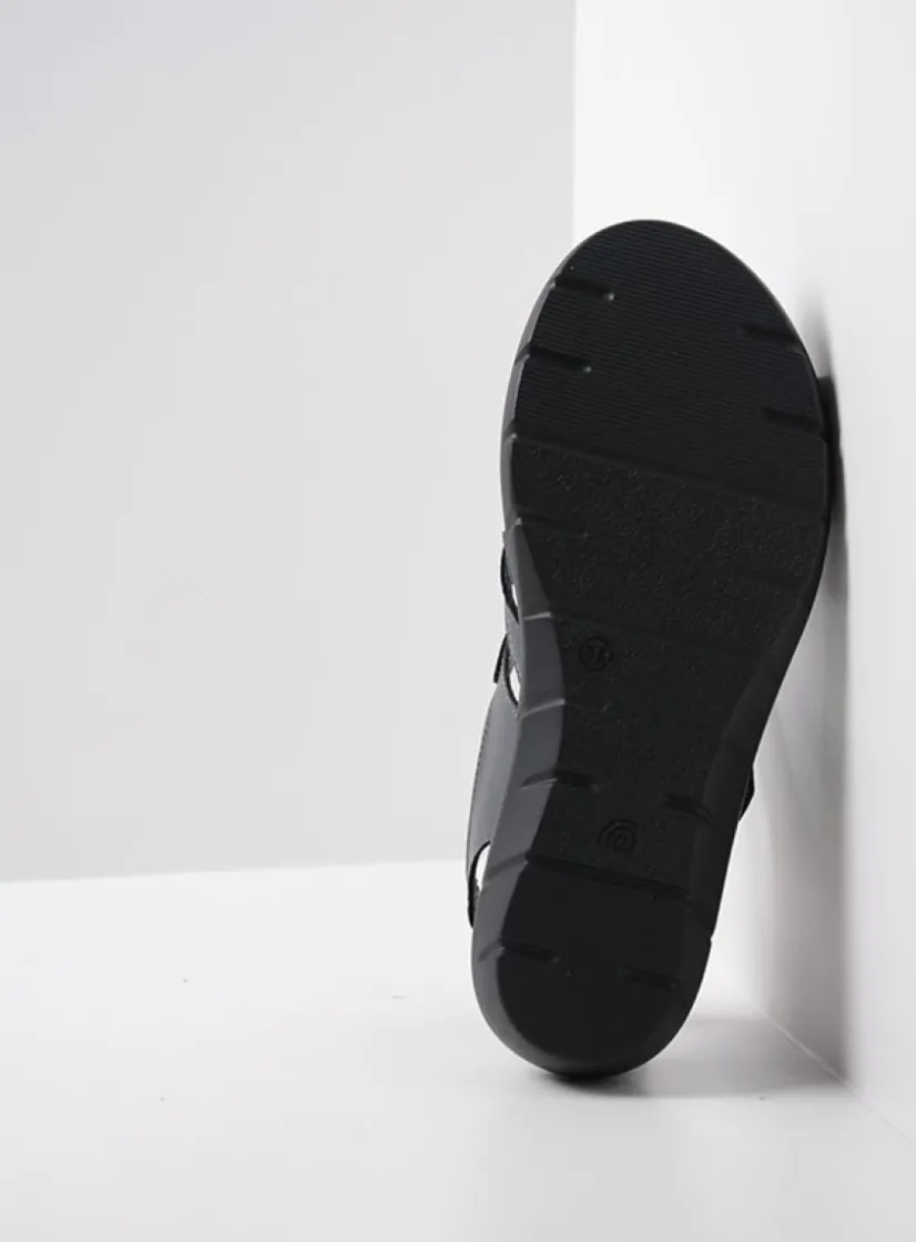 Wolky Ikaria - antraciet leer<DAMES Sandalen