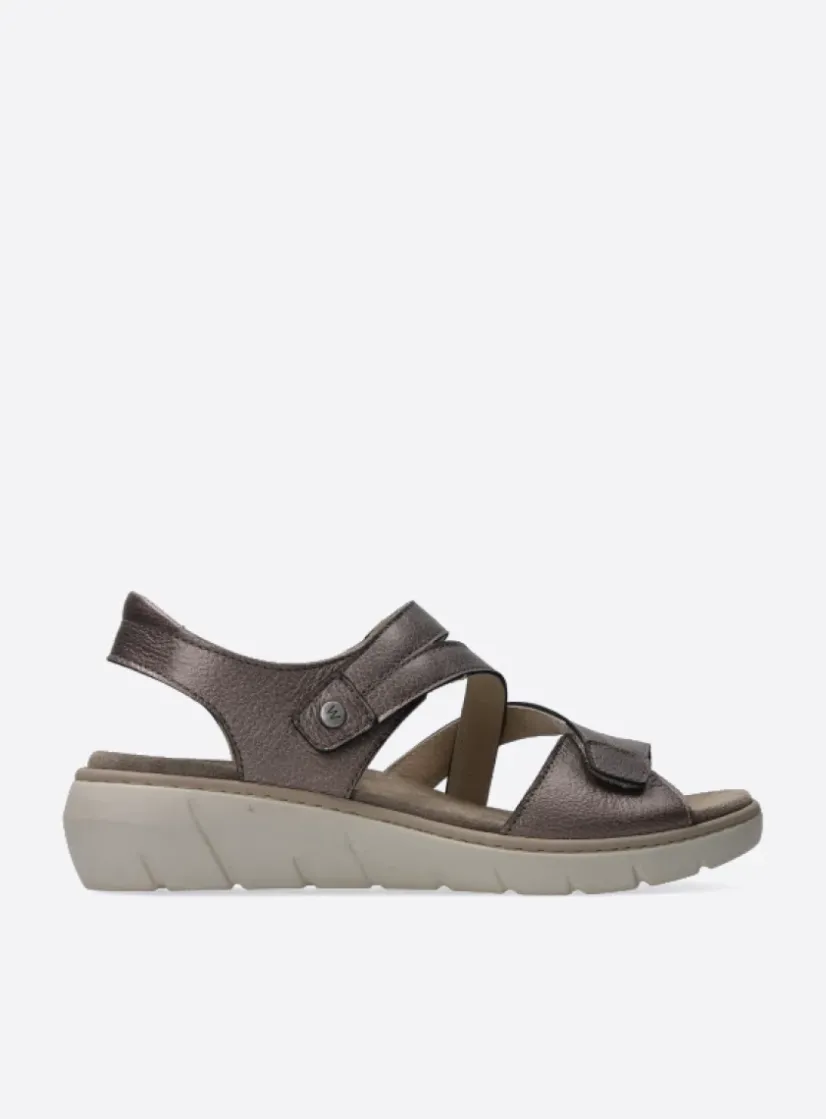 Wolky Ikaria - brons leer<DAMES Sandalen