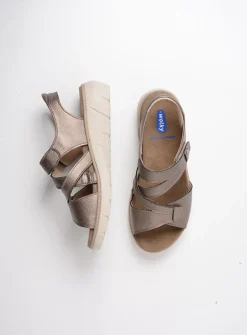 Wolky Ikaria - brons leer<DAMES Sandalen
