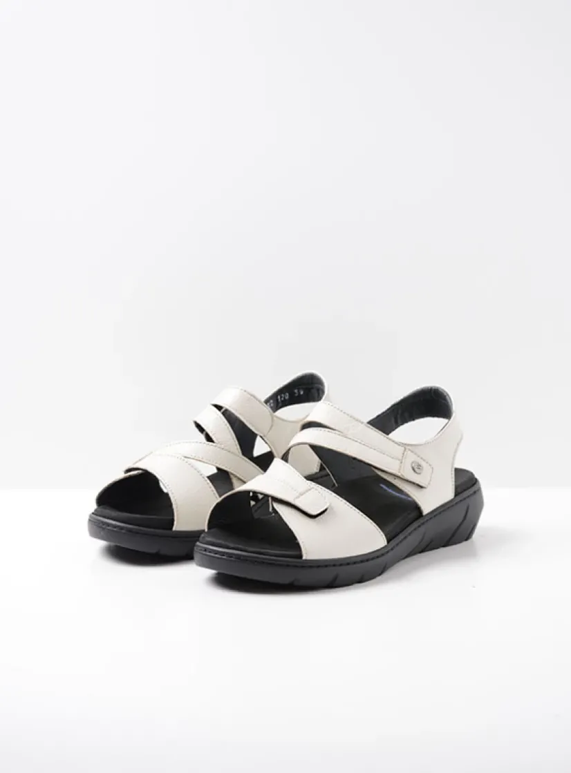 Wolky Ikaria - gebroken wit leer<DAMES Sandalen