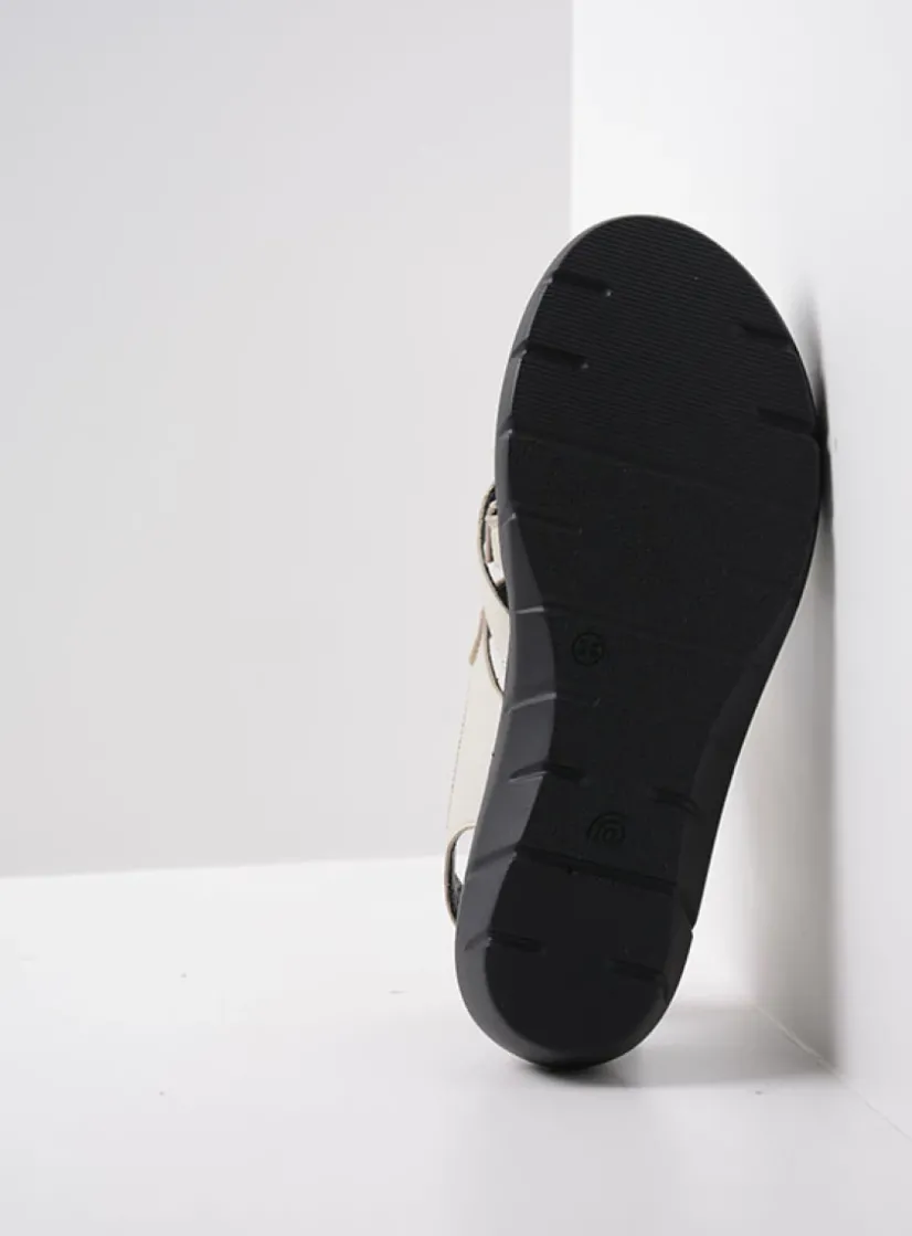 Wolky Ikaria - gebroken wit leer<DAMES Sandalen