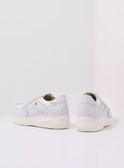 Wolky Impact S2F - wit/gebroken combi stretch leer<DAMES Lage Veterschoenen|Sneakers