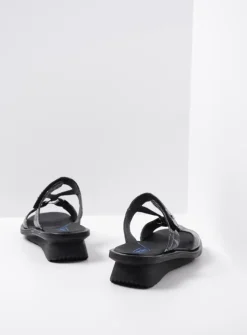 Wolky Isa - antraciet croco lakleer<DAMES Slippers