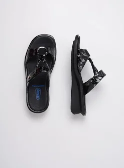 Wolky Isa - antraciet croco lakleer<DAMES Slippers