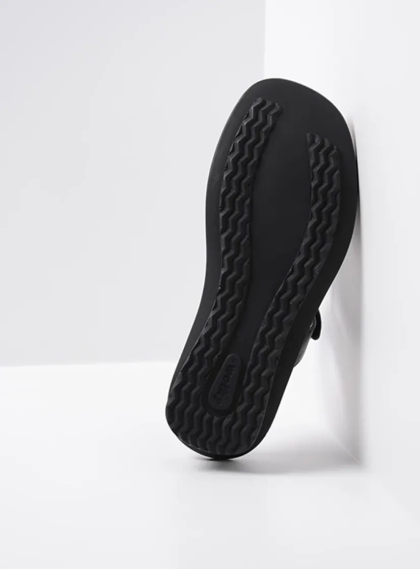 Wolky Isa - antraciet croco lakleer<DAMES Slippers