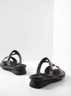 Wolky Isa - brons leer<DAMES Slippers