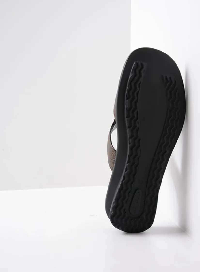 Wolky Isa - brons leer<DAMES Slippers