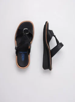 Wolky Isa - zwart leer<DAMES Slippers