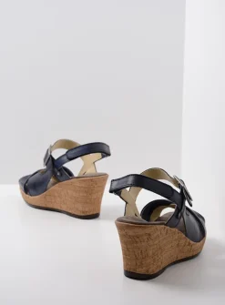 Wolky Ixia 2 - blauw leer<DAMES Sandalen