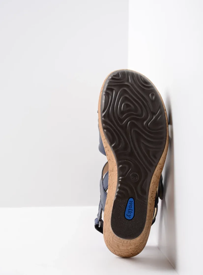 Wolky Ixia 2 - blauw leer<DAMES Sandalen