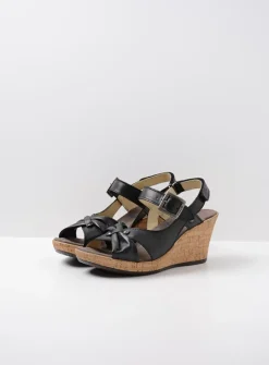 Wolky Ixia 2 - zwart leer<DAMES Sandalen