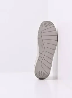Wolky Japura - wit-lichtblauw leer<DAMES Lage Veterschoenen