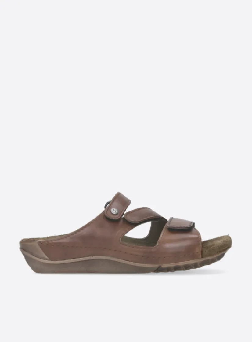 Wolky Jasper - cognac leer<DAMES Slippers