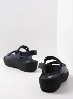 Wolky Jewel - blauw leer<DAMES Sandalen