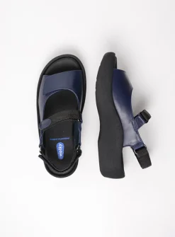 Wolky Jewel - blauw leer<DAMES Sandalen